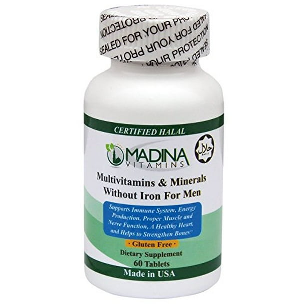 Madina Vitamins Men Multivitamins and Minerals without Iron with