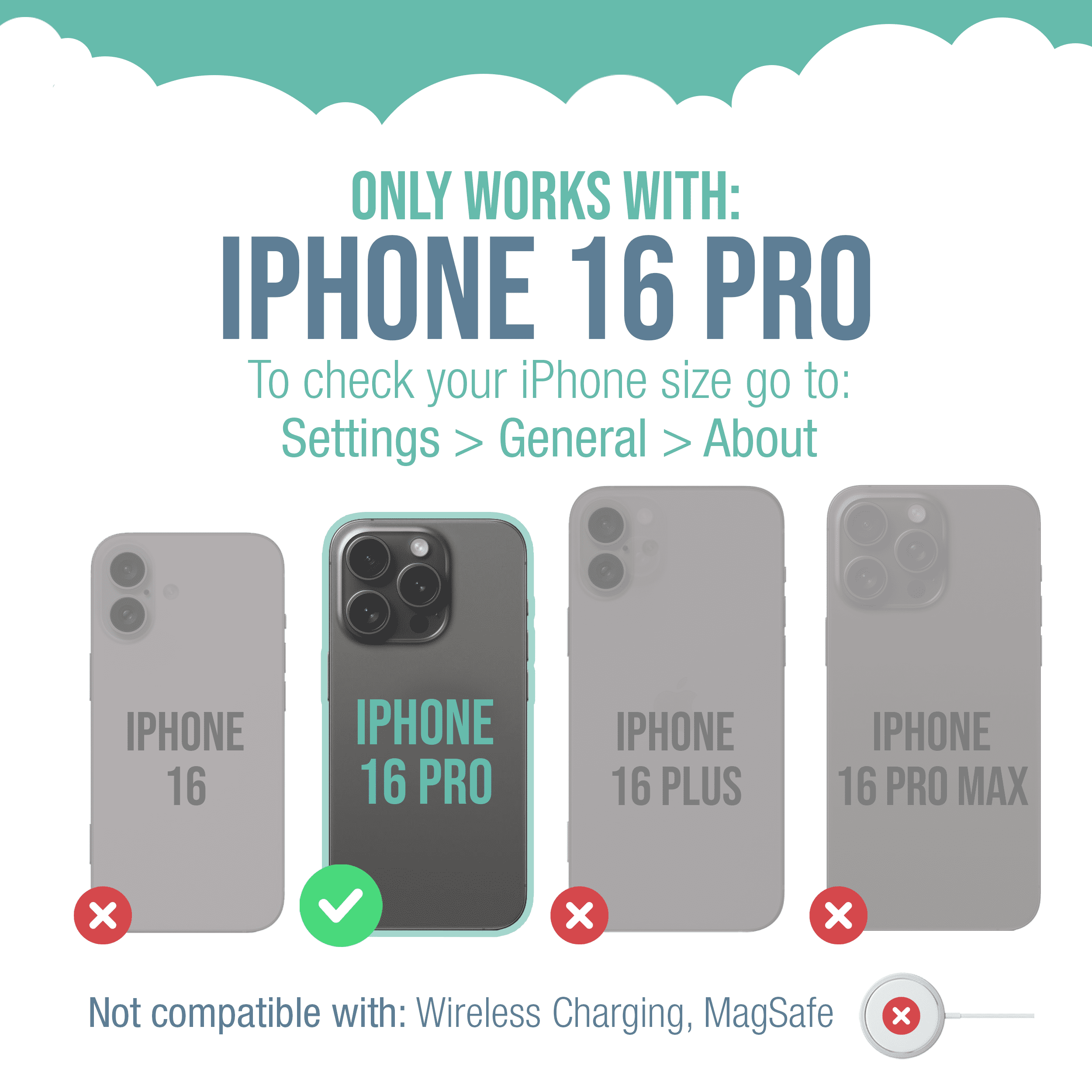 Smartish® iPhone 16 Pro Wallet Case - Wallet Slayer Vol. 1 [Slim + Protective] Credit Card Holder - Drop Tested Hidden Card Slot Cover Compatible with Apple iPhone 16 Pro - Moving Mountains