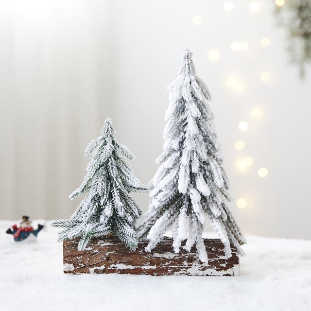 RKSTN christmas deals Christmas Tree Decorations Mini Small Christmas Falling Snow Tree Home Desktop Milieu Scene Arrangement Decoration Props