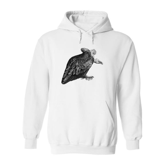 Monk Vulture Pencil Drawing Hoodie Men -Image by Shutterstock, Male Medium