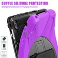 thumbnail image 5 of For Samsung Galaxy Tab S10 FE+ Case 13.1 inch SM-X620/SM-X626B, 360 Hand Strap, Shoulder Strap, Kickstand, Rugged Drop Protection, Purple, 5 of 7