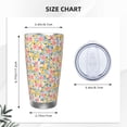 thumbnail image 4 of Lsque Watercolor Wildflowers Pattern 20oz Car Cup with Lid and Straw, Insulated Coffee Cup with Straw Topper, Spill Proof Travel Coffee Mug, Stainless Steel Tumble-Without Straw, 4 of 8