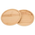 thumbnail image 4 of Yongwei wood tray 2pcs Wooden Serving Trays Round Trays Wood Plates Rustic Serving Platter for Food Snack Fruits, 4 of 10