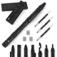 thumbnail image 1 of Aodebiao Multi Functional Tactical Pen with LED Flashlight Stylus Screwdriver Set for Camping Hiking Outdoor Survival Gear EDC Tool Kit, 1 of 8
