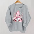 thumbnail image 4 of VKOYWKM Women's Christmas Sweatshirts Merry Christmas Snowman Graphic Pullover Cute Crewneck Oversized Sweatshirts Xmas Holiday, 4 of 5