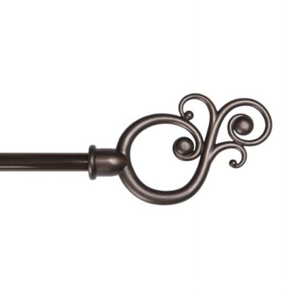 Kenney 48-84" Chocolate Valencia Window Curtain Rod