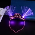 thumbnail image 3 of Minkissy 4Pcs Glowing Fiber Headband Hoops For New Year Party Hair Accessories Plastic Random Color 18X4.7In, 3 of 6