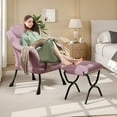thumbnail image 2 of QinaQin Sillón lazy ergonómico con reposapiés plegable, funda removible y lavable, ideal para lectura y espacios pequeños, 2 of 8