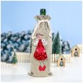 thumbnail image 5 of RV Juego de 2 uds de botellas de Ángel de Navidad bordadas de lino decorativas navideñas, juego creativo de champán y vino para la boca, 33*13cm, 5 of 5
