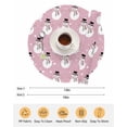 thumbnail image 6 of 13 Inch Round Placemats Set of 6, Pink Christmas Snowman Non Slip Heat Insulation PP Table Mats, Winter Xmas Snowflake Cute Washable Place Mats for Kitchen Dining Party Table Decor, 6 of 7