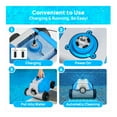 thumbnail image 2 of Robotic Pool Cleaner, Cordless Automatic Pool Cleaner with Dual-Suction, Rechargeable Battery, IPX8 Waterproof - HJ1103, 2 of 5