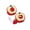 A004- Red, variant on Cartoon Apple Shaped Nap Pillow, Portable Office Lunch Break Pillow, Comfortable Desk Sleeping Pillow for Students, Office Workers, Travelers - Plush Apple Design, Soft Fabric, Green Color with "Happ
