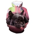 thumbnail image 2 of Sudadera con capucha de bulldog francés con impresión 3D para hombre, suéteres casuales de moda, sudadera con patrón de perro pug, ropa de abrigo de talla grande para hombre, 2 of 5