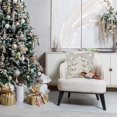 thumbnail image 3 of Christmas Tree Pillow Covers Grey White Winter Snow Merry & Bright Golden Decorative Pillow Cases Xmas Outdoor Farmhouse Decorations Cotton Linen 18x18 Inch Cushion Cover for Sofa Couch, 3 of 6