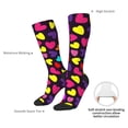 thumbnail image 4 of Naloa Colorful Hearts Thigh High Socks Extra Long Stretchy Sock Women Over Knee High Opaque Stocking Daily Wear, 4 of 6