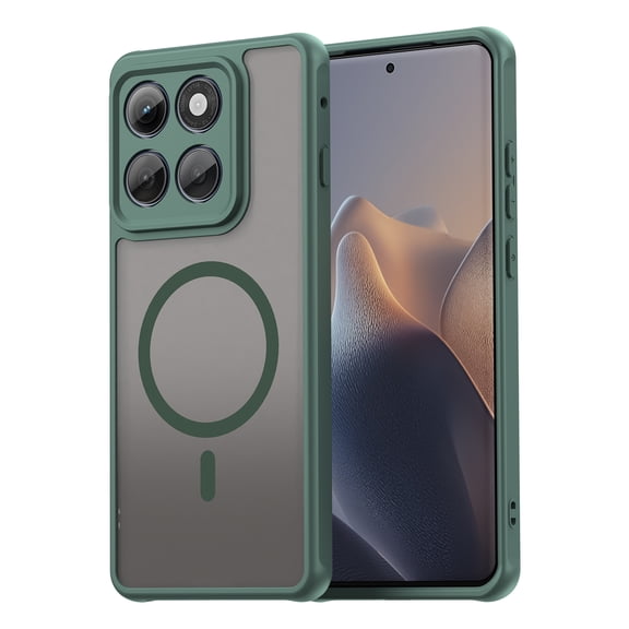 Magnetic for Motorola Edge (2025) Slim Case Compatible with MagSafe,Military Grade Drop Protection,Camera Protection,Rugged Matte Shockproof Phone Cover For Motorola Edge (2025),Green