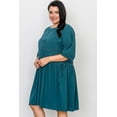 thumbnail image 3 of Plus Size Black Tie Sleeve Loose Midi Dress 2XL, 3 of 12