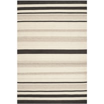 SAFAVIEH Dhurries Leila Geometric Area Rug, Natural/Grey, 6' x 9'