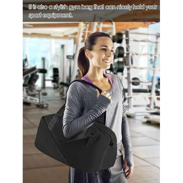 Luxtrada 18 Duffle Gym Bag Travel Overnight Bag Gym Bag for Women Shoulder Weekender Bag with Wet Pocket for Women Men Purple