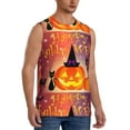 thumbnail image 2 of Easygdp Halloween Men's Breathable Tank Tops Sleeveless Sporty T Shirts for Basketball, Mountaineering, Bodybuilding -Large, 2 of 8