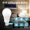 thumbnail image 2 of 12 Pack LED Bulbs Daylight White 5000K, 100 Watt Equivalent A19 Standard Bulbs, E26 Base, 1500 LM, Efficient 15W Energy Saving, Non-Dimmable, 80+ CRI, 120V, UL Listed, for Living Room, Office, 2 of 6