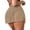 Khaki, variant on Womens Swim Short Women's Solid Color High Waisted Slim Boxer Swimming Bottoms Skirt Wrap Skirt Bikini Bottoms Bikini Bottom Green Xs