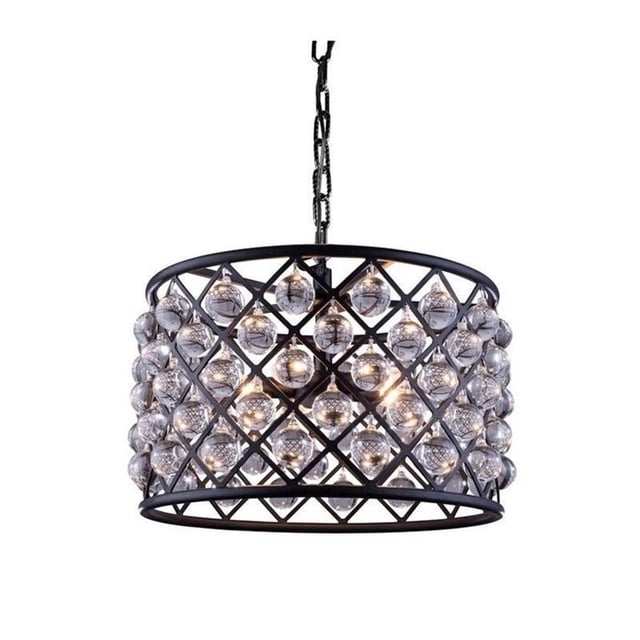 Elegant Lighting Madison 20" 6 Light Royal Crystal Pendant Lamp