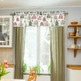 thumbnail image 3 of Yayeee Kitchen Valance Rod Pocket 54" x 18" Living Room Window Curtain, Brown Christmas House, 3 of 6