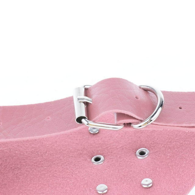 Langgg Femmes Punk Ceinture Réglable Sangle Corset Cuir Gothique Harnais Réglable Large Ceinture Ceinture Métal Rose