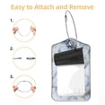 thumbnail image 2 of Square PU Leather 2 Pack Travel Tag - Bag Tag - Suitcase Tag with Privacy Cover and Stainless Steel Ring - Suitable for Travel, Backpack, and Handbag Marble Texture, 2 of 7