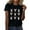 Black, variant on Womens Easter Tops 2025 Summer Fashion Short-Sleeved T-Shirt with Round Neck and Unique Design