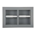 thumbnail image 2 of Boreas Recessed Solid Wood Double Toilet Paper Holder 13.25 X 8.5 - Primed Gray, 2 of 5