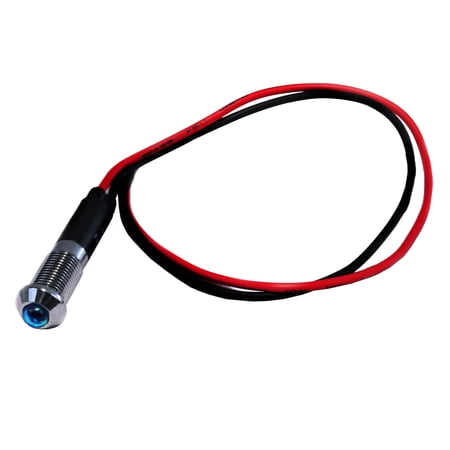 8mm LED Indicator Light with Wire (Blue)