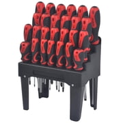 king screwdriver set w/stand, slotted, phillips, pozi, and star (26-pc set)