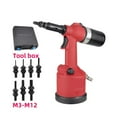 thumbnail image 2 of M3 M4 M5 M6 M8 M10 M12 Kit de Pistolet à Rivets Pneumatique Hydraulique Outils Automatiques Machine à Riveter Rivnut, Plus Utile et Sûr, 2 of 7