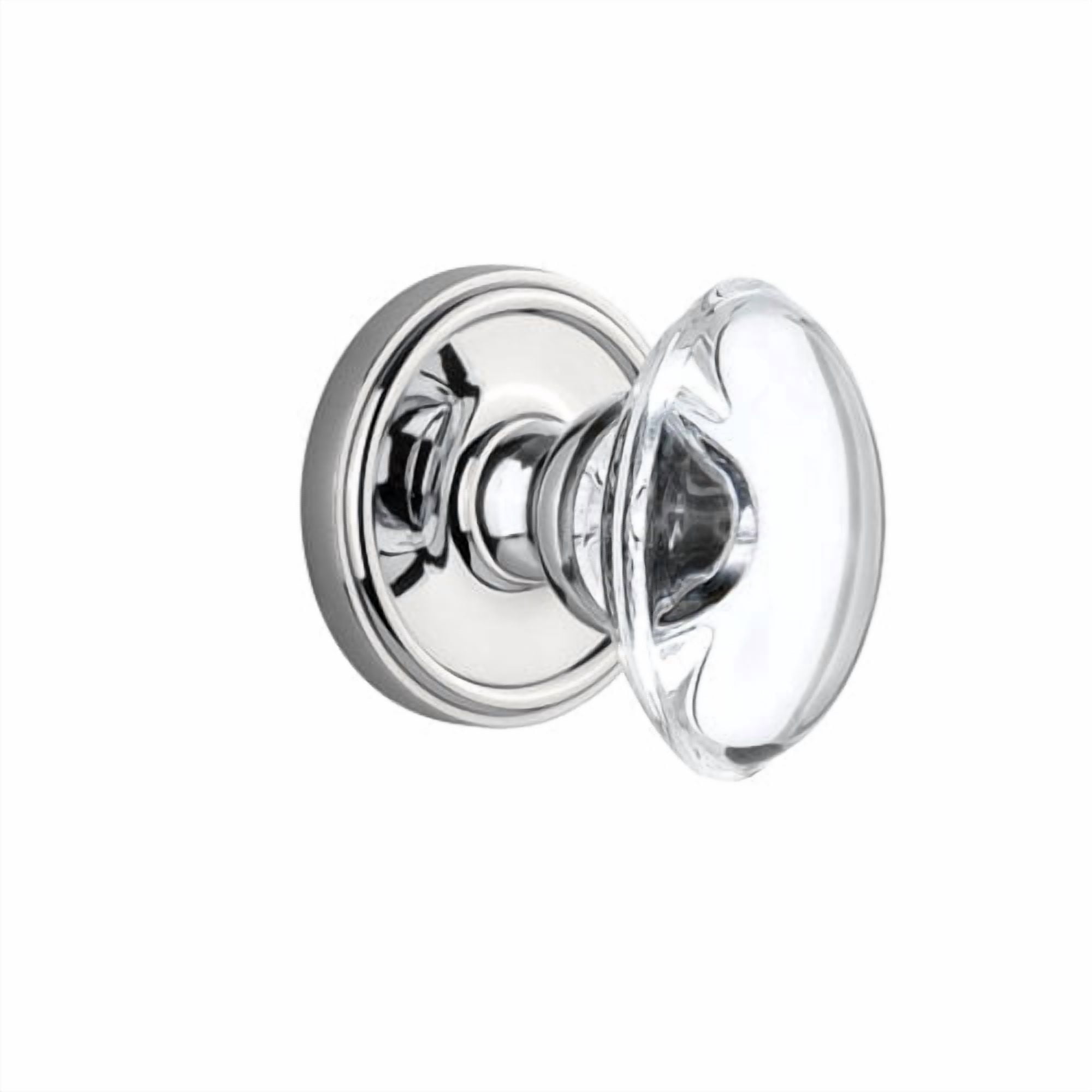 Grandeur Provence Crystal Door Knob with Georgetown Plate