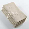 thumbnail image 3 of Fennco Styles Classic Embroidery Scroll Border Linen Blend 20 x 20 Inch Cloth Napkins, Set of 4 – Natural Dinner Napkins for Wedding, Banquet, Special Events and Home Décor, 3 of 4