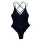 thumbnail image 1 of Trajes de baño de una pieza para mujer, traje de baño con cuello halter y escote en V profundo, traje de baño S, 1 of 8