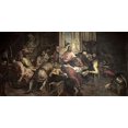 thumbnail image 2 of Tintoretto, Jacopo 32x18 White Modern Wood Framed Museum Art Print Titled - The Last Supper, 2 of 4