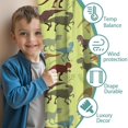 thumbnail image 3 of Blackout Kids Curtains,LightGreen Cartoon Dinosaurs Prehistoric Pattern Childrens Insulated Curtains Set Of 2,Bedroom Essentials,Toddler Room Decor 42"x54", 3 of 5