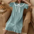 thumbnail image 5 of ZKCCNUK Women's Nightgowns & Sleepshirts Winter Casual Thick Warm Flannel Long Loose Nightdress M-3XL, 5 of 5