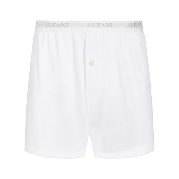 ALFANI Intimates 5 Pack White Cotton Blend Boxers Underwear M