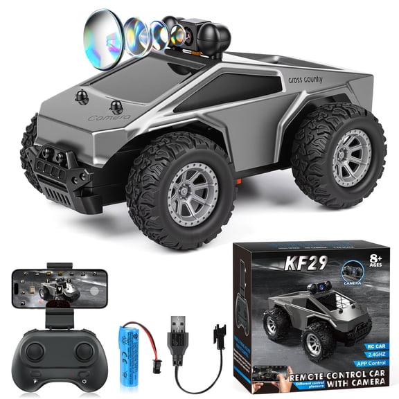 Flooyes High Speed Remote Control Car, RC Car with LED Lights, Idea Gift Car Toys for Kids Boys Girls 3 4 5 6 7 8
