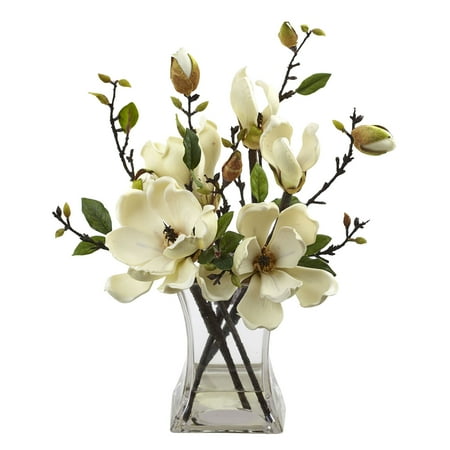 Small Magnolia - Nearly Natural Magnolia Arrangement w/Vase