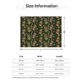 thumbnail image 5 of Yiaed Mask Tropical Flower Print Blanket Throw Blanket Soft Cozy Flannel Blanket for Home Bed Sofa Couch Chair-40"x30", 5 of 6
