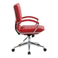 thumbnail image 4 of Pemberly Row Mid Back Manager's Faux Leather Chair in Red with Chrome Base, 4 of 8