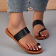 thumbnail image 6 of Anuirheih Clearance Slip on Sandals Women,Women's Flat Shoes Ladies Beach Sandals Summer Non-Slip Causal Slippers Flip Flops(Black), 6 of 6
