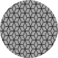 thumbnail image 1 of Ahgly Tapis Rond Lavable en Machine Intérieur Transitionnel Gris Nuage Gris, 7 Pieds Rond, 1 of 7