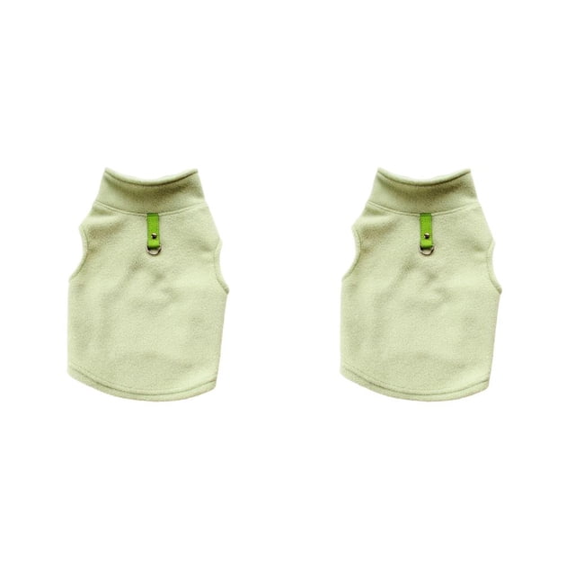 Ropa para perros Methold Suavidad Transpirable Camisa para cachorros Chaleco para cachorros Frijol Verde S 2piezas