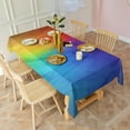 thumbnail image 3 of Colorful Tie Dye Pattern Rectangle Tablecloth 60"x102",Waterproof Polyester Rectangle Table Cloth, Wipeable Spillproof Polyester Tablecloth for Dining, Camping, Indoor and Outdoor, 3 of 6
